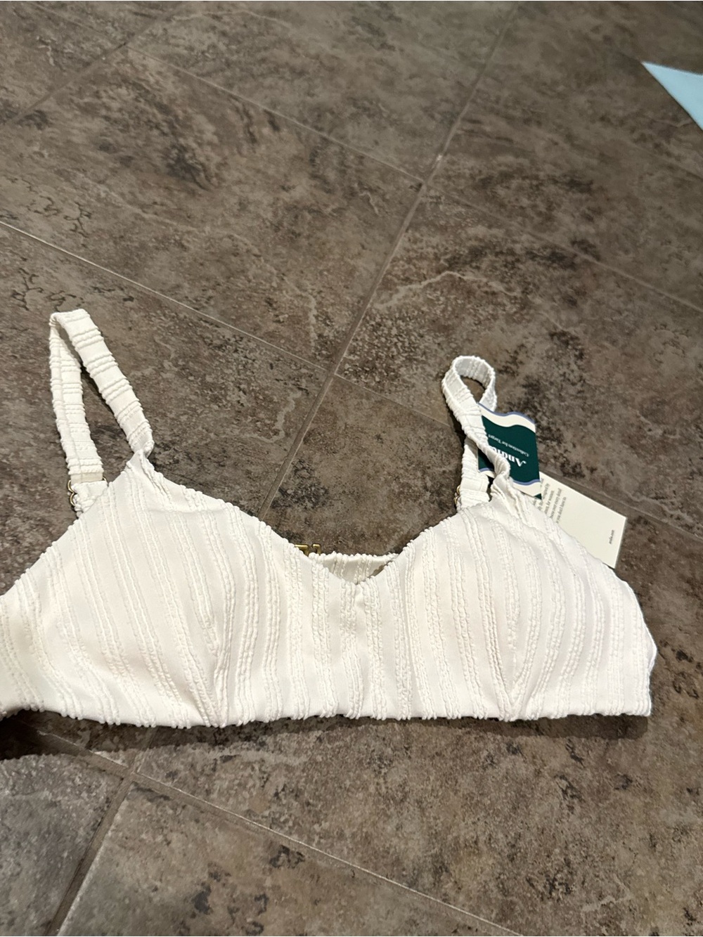 🫑White Women's Andie Textured swim bikini
